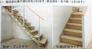 オープンステアと階段室タイプ